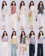 6000 Pieces Clearance In Stock Premium Tweed-inspired Chiffon Blouses Mixed Sizes & Styles - Image 1