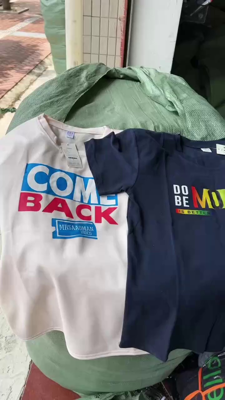 30000 Pieces Clearance Unisex Pique Cotton Short Sleeve T-Shirts Bulk Stock - Image 1