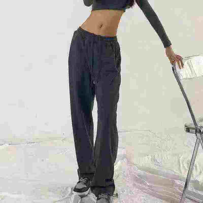Approx 200 Pcs High Quality Korean Style Pure Cotton Casual Loose Wide Leg Straight Pants Bulk Clearance - Image 1