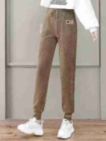 About 145 Pieces High Quality Autumn Winter Fleece Thickened Casual Corduroy Harem Sweatpants - Image 8