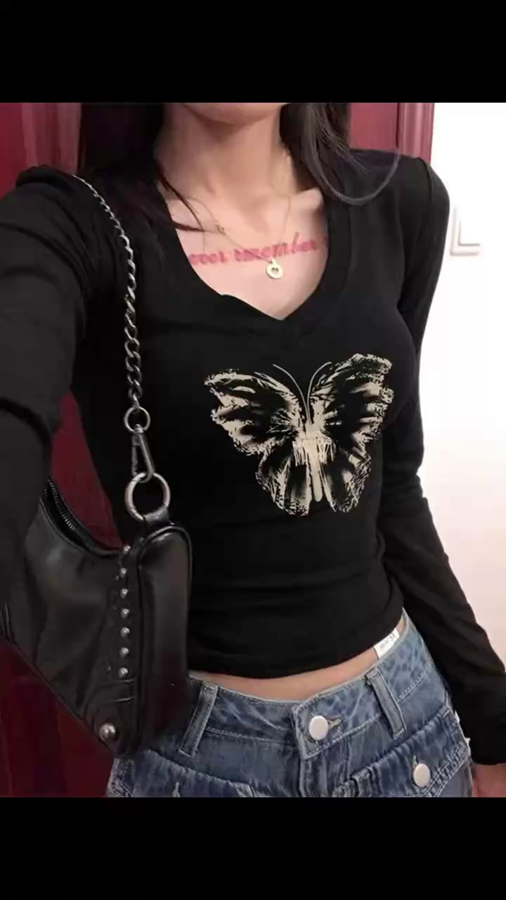 3700 Pieces High Quality Spring Autumn Ribbed Cotton Women's Long Sleeve T-Shirts Chinese Stock Wholesale - Image 1