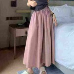 Whole Clearance 368 Pcs High Quality Summer Korean Minimalist High Waist Gentle Midi Skirts - Image 8