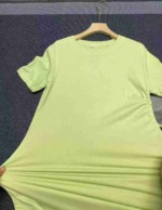 Bulk Clearance 300 Pcs High Quality Summer Cotton Drawstring Waist Midi Short Sleeve T-Shirt Dresses - Image 3