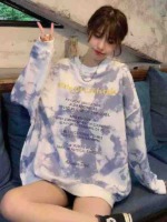 Approx 180 Pcs High Quality Spring Autumn Unisex BF Oversized Tie-dye Crewneck Sweatshirts Bulk Stock - Image 9