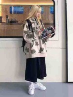 Around 160 Pcs High Quality Unisex Oversized Cow Print Cotton Hoodies Full Clear Bulk Stock - Image 1