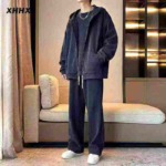 Around 190 Pcs High Quality Fleece Lined Corduroy Plus Size Hooded Cardigan Jackets Bulk Clearance 14.5 CNY - Image 9