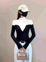 Bulk Clearance: About 350 Pcs High Quality Autumn Winter Color Block Fleece Lined Double-sided Dralon Thermal Base Tops - Image 9