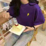 Bulk Stock 468 Pcs High Quality Summer Embroidered Loose Oversized Cotton Short Sleeve T-Shirts, Sizes M-2XL, 4 Colors, Individually Packed - Image 8