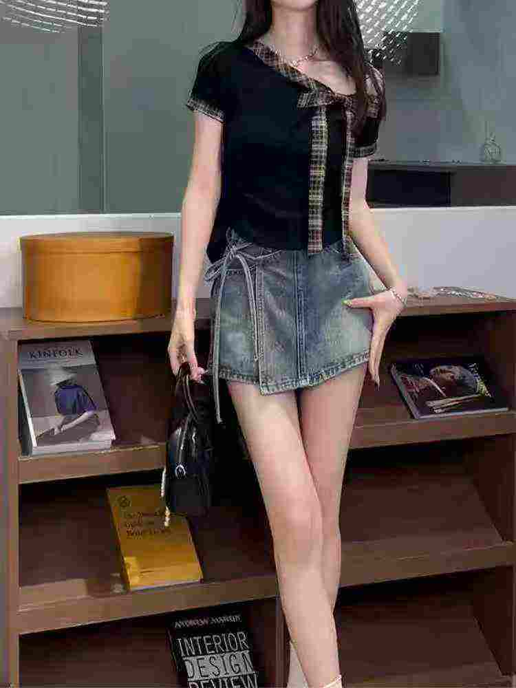 Approx 358 Pcs High Quality Summer French Sweet Off-shoulder Striped Bow Tops, Size M-L, 2 Colors Full Bulk Clearance - Image 1