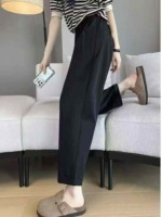 209 Pcs Women's Ice Silk Quick Dry Straight Cargo Pants 2026 New Summer Thin Casual Cropped Pants - Image 1