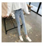 2026 Summer Autumn New Arrival Vintage Irregular High Waist Blue Gray Skinny Long Women's Jeans - 257 Pieces Bulk Stock - Image 8