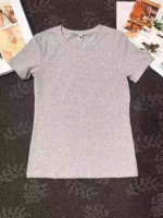 Approx 400 Pieces Women's Solid Cotton Slim Fit Short Sleeve T-Shirts, Brand New With Tags, Clearance Bulk Wholesale - Image 6