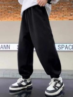 58 Pcs Soft Comfortable Pure Cotton Middle Kids Casual Sweatpants Sizes 110-160 Chinese Clearance Stock Wholesale - Image 1