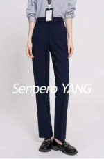 Spring New Arrival High Waist Navy Straight Business Casual Suit Pants Sizes 26-30, 1430 Pcs Bulk Wholesale Stock Lot - Image 4