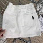 85 Pcs Summer Vintage Designed White Denim Mini Skirts Wholesale Stock Lot - Image 5