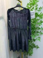 1900 Pieces Winter Girls Black High-end Velvet Fleece Lined Kids Birthday Piano Host Party Dress Stock Lot - Image 9