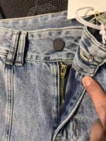 212 Pieces Women's 2026 New Style High Waist Loose Side Button Tapered Harem Denim Jeans Slimming Versatile Pants - Image 4