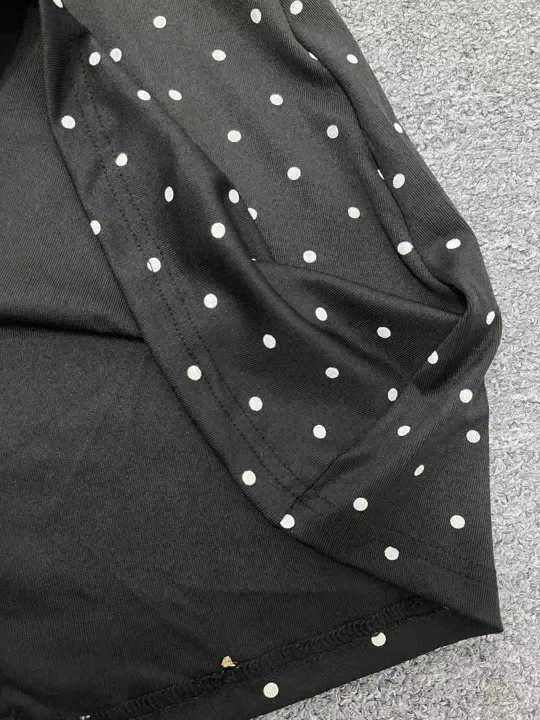 200 Pieces Bulk Clearance Plus Size Hepburn Style Black Polka Dot Summer Slim Women Dresses - Image 2