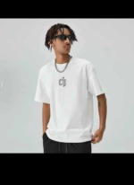 1800 Pcs Trendy Brand Men's Double Yarn Pure Cotton Short Sleeve T-Shirts S-XL Bulk Clearance Wholesale - Image 9