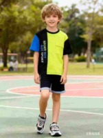 Branded Color Block Kids Summer T-Shirts Stock Lots, Approx 5000 Pieces, Sizes 110-160 - Image 9