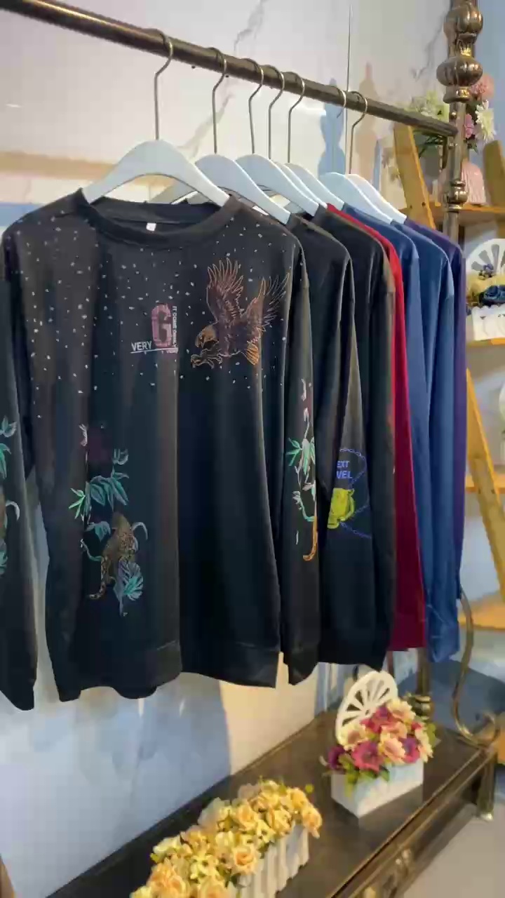 3000 Pieces Spring & Autumn New Men's Long Sleeve Tops, Mostly Plain, Sizes S-3XL, Individual Packaging Bulk Wholesale - Image 1