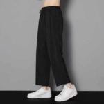 3300 Pieces Men's Summer Thin Loose Straight Drape Floor-length Casual Suit Pants Bulk Stock Wholesale - Image 9