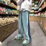 406 Pcs Men's Neutral Style Wide Leg Loose Straight Casual Sports Pants For Spring Autumn - Image 7