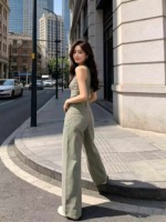 44 Pcs Women's Matcha Green High Waist Straight Wide Leg Jeans 2026 New, Authentic With Original Tag Bulk Stock - Image 8