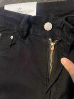 161 PCS Black Irregular Distressed Stretchy Flared Thin Women's Summer Jeans - Image 4