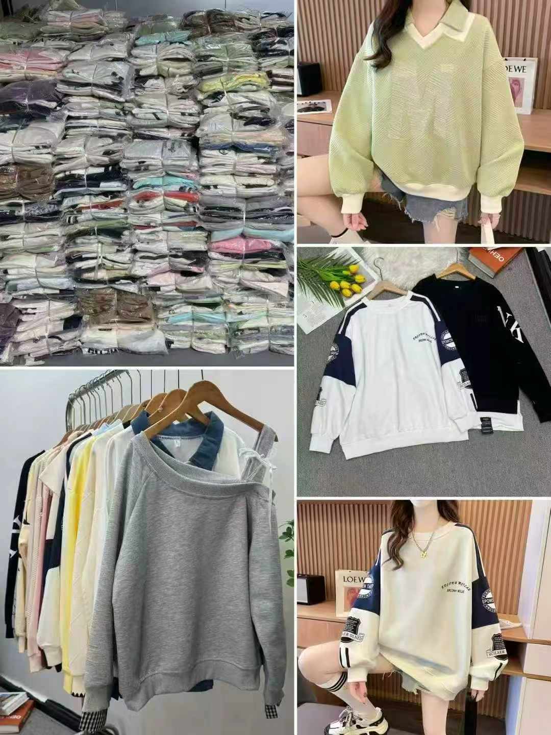 Bulk Clearance Korean Style Sweet Loose Long Sleeve Women Sweatshirts M-2XL, Total 1923 Pieces - Image 2