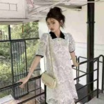 All Clearance: 11.3 CNY Per Set Heavy Lace Lapel A-line Dress Set, Around 60 Sets, Minor Defects - Image 5