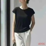 Wholesale Clearance Black Bat Sleeve Loose Solid Large Size Short Sleeve T-Shirts, Total 100 Pieces - Image 4