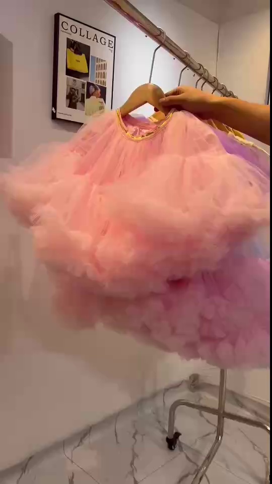 Over 20000 Pcs High Quality Little Girl Princess Tulle Dresses Stock Clearance Wholesale - Image 1