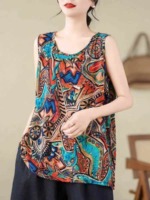 380 Pcs Plus Size Retro Chinese Style Women's Sleeveless Cotton Linen Tank Tops For Wholesale - Image 9