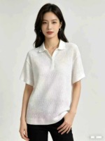 About 150 Pieces French Style Gentle Minimalist Hollow Out Textured Breathable Collared Knit Tops, One Size Individually Packed Bulk Clearance - Image 5