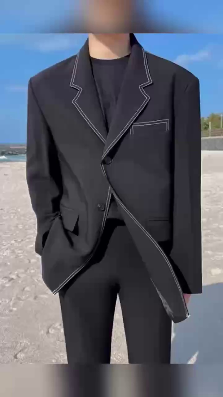 3450 Pieces High-end Trendy Embroidered Men's Blazers Chinese Brand Menswear Stock Wholesale - Image 1