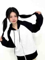 Clearance Wholesale 225PCS Casual Loose Waffle Full Zip Hooded Sweatshirt Outerwear S-2XL Stock Lots - Image 1