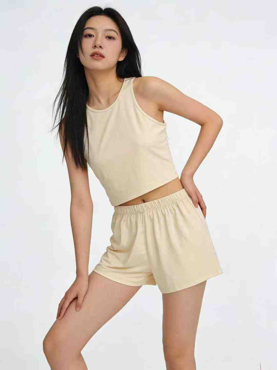 Clearance 138 Sets Sporty Young Women Tank Top & Shorts Matching Sets S-XL Bulk Wholesale Clothing Stock Lots - Image 1