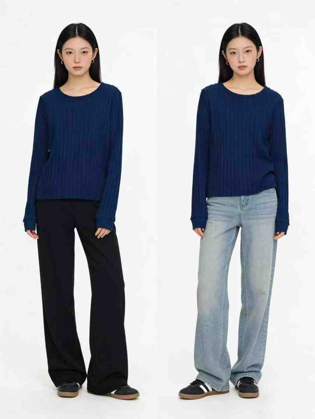 Clearance Stock 175PCS Ladies Lazy Comfy Crew Neck Plus Size Loose Layering Tops Bulk Wholesale - Image 1