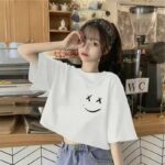 915 Pcs Lazy Sweet Korean Style Cropped Sexy T-Shirts | Chinese Clothing Stock Lots Bulk Wholesale Export - Image 1