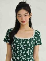 Clearance Bulk Stock: 700 Pcs Vintage Floral Lace Spicy Girl Style Short Sleeve T-Shirts XS-XL For Wholesale Export - Image 1