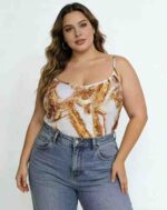 Clearance Wholesale Bulk Lot 40 Pcs Loose Plus Size Printed Cami Tank Tops - Image 1