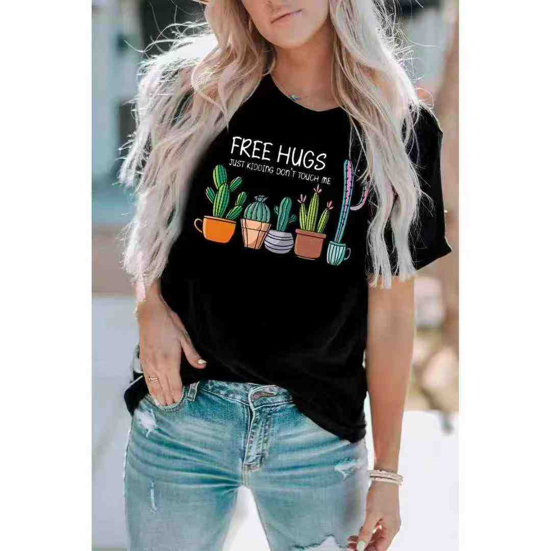 Clearance 1260pcs Summer Cartoon Colorful Loose Imitated Cotton Short Sleeve T-Shirts S-3XL Bulk Wholesale Chinese Clothing Stock Lots - Image 1