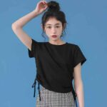 Clearance Korean Chic Gentle Lazy Style Cropped T-Shirts Bulk Wholesale Chinese Clothing Stock Lots - Image 1