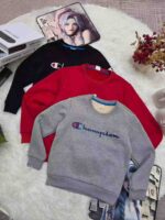 Bulk Kids' Cotton Fleece Hoodies & Crewnecks - 6200pcs Stock Lot (Sizes 80-160cm, Solid Colors, Packed) - Image 7