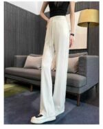 Wholesale Summer Brand New Ice Silk Wide Leg Pants - High Waist, Loose Fit, Straight Leg, S-XL, 190pcs, Independent Packaging with Tags - Image 4