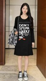 Wholesale Lot of 230 Pcs Spring Vintage Oversized Cotton T-Shirt Dresses, M-2XL, Individually Packed - Image 5