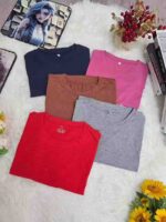 Wholesale Bulk Candy Color Plain Cotton T-Shirts | S-5XL | Factory Stock Lot of 567pcs | Water Bag Packing - Image 3