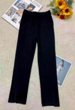 Wholesale Stock Lot: Women's Vintage Crossover Split Hem Elastic Waist Ankle Pants - Spring/Summer Fashion (90pcs, Individually Packaged) - Image 1