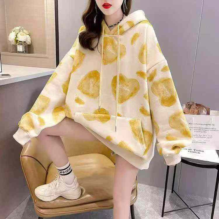 Wholesale Stock Lot: 620pcs Women's Printed Hooded Pullover Sweatshirts (M-2XL) | Spring/Autumn Style | Individually Packed - Image 1